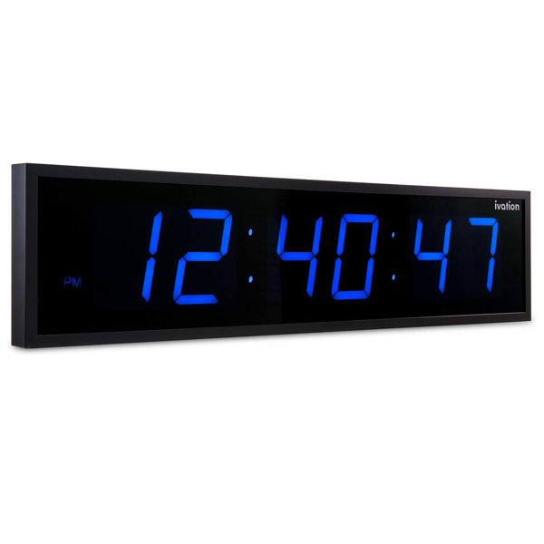 Ivation Digital LED Calendar Wall Clock Wayfair